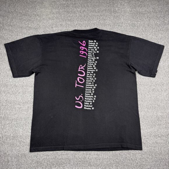 Vintage Neil Diamond T-Shirt Mens XL Black‎ Portrait Concert Tour 90s 1996 - Picture 5 of 7